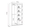Armoire à portes coulissantes Armoire avec miroir LUNA 100 Voir les images du produit 5