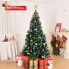 A decorated Christmas tree with presents underneath, a fireplace with stockings, and a table with decorations in a room. Anteprima dell’immagine prodotto