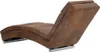 vidaXL Chaise Longue Brown Suede Look Náhled obrázku produktu 4