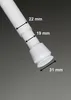 Close-up of the end of a white telescopic rod with measurement indicators. Produktbild-Vorschau