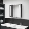 Living Store Szafka z lustrem LED do łazienki czarna Podgląd zdjęcia produktu 1