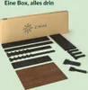 Platzsparender Lieferumfang – alle Komponenten kompakt verpackt für mühelosen Transport und Aufbau.
 Produktbild-Vorschau