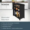 Bomoe Bengt serveerwagen, 50x38x79 cm, zwart, met 3 Productafbeelding-voorbeeld 3