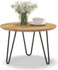 Table basse ronde, chêne naturel, 50 cm, pieds métalliques, Voir les images du produit 4