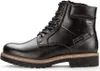 A black leather boot shown from the side. Produktbild-Vorschau