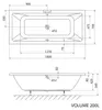 Aqualine NISA Rechteckwanne 180x70x42cm, weiß Produktbild-Vorschau 5