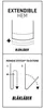 Diagrams showing how to extend the hem of a garment. Produktbild-Vorschau