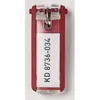 A single red key tag with a white label is shown against a white background. Anteprima dell’immagine prodotto