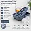 Silikon Eisform für 6 große Eiskugeln Grau – Produktbild-Vorschau 3
