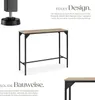 A marketing image showing a bar table with text describing its design and construction. Náhled obrázku produktu