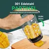 Erdbeerschneider Obstschneider aus Edelstahl, manueller Produktbild-Vorschau 4