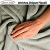 Fleece Kuscheldecke 220x240 cm Flauschiges Polyester Grau Produktbild-Vorschau 2