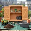 Relaxdays Pflanztisch mit Unterschrank, Holz, verzinkte Produktbild-Vorschau 3