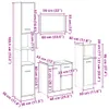 vidaXL 4-tlg. Badmöbel-Set Sonoma-Eiche Holzwerkstoff Produktbild-Vorschau 8
