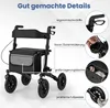 COSTWAY Rollator faltbar, 2in1 Rollstuhl & Reiserollator Produktbild-Vorschau 4