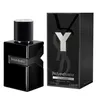 A black Yves Saint Laurent Y EDP perfume bottle and its matching black packaging box are displayed against a white background. Náhled obrázku produktu
