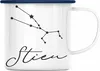 Trendation - Stier Sternzeichen Emaille Tasse Geschenk Produktbild-Vorschau 1