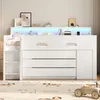 Lit superposé bas 90x200, avec 3 tiroirs, bureau intégré, Voir les images du produit 4