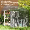 Outsunny Abri de jardin 2 x 2 x 2 m abri vélo extérieur Voir les images du produit 9