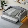 Schlafsofa mit Bettfunktion, LED-Beleuchtung, Lattenrost Produktbild-Vorschau 1