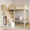 OKWISH Lit Mezzanine 90x200 cm avec Bureau et Étagères, Voir les images du produit 2