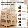 PawHut Hamsterkäfig 3 Etagen 68 x 61,5 x 90 cm Holz Produktbild-Vorschau 9