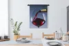 MuchoWow® Wandteppich Wandbehang Rotwein wird in ein Glas Produktbild-Vorschau 3