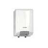 A white electric water heater with a gray panel at the bottom, showing red and blue connectors. Náhľad obrázku produktu
