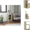 vidaXL Odkládací stolek Sonoma dub 36x30x56 cm materiál na Náhled obrázku produktu 1