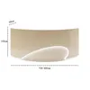 A curved reception desk with dimensions indicated. Produktbild-Vorschau