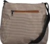 The back of a patterned handbag is shown against a white background. Produktbild-Vorschau