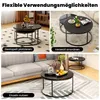 MODFU 2er-Set Couchtische rund,Satztisch,Wohnzimmertisch Produktbild-Vorschau 6