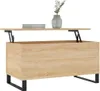 vidaXL Konferenčný stolík Sonoma Dub 90x44,5x45 cm odvodený Náhľad obrázku produktu 3