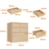 Nachttisch mit 3 Schubladen und Geheimfach, Sideboard mit Produktbild-Vorschau 6