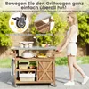 Carrello per barbecue da esterno COSTWAY, carrello di Anteprima dell’immagine prodotto 4
