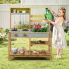 COSTWAY venkovní dětská kuchyňka, bahenní kuchyňka na hraní Náhled obrázku produktu 2