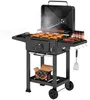 Outsunny Holzkohlegrill BBQ Smoker mit Deckel Produktbild-Vorschau 1