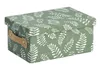 A storage box with a lid, featuring a leaf pattern. Anteprima dell’immagine prodotto