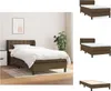 vidaXL Boxspringbett mit Matratze Dunkelbraun 90x200 cm Produktbild-Vorschau 1