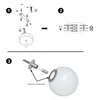 Diagrams showing the assembly steps for a pendant light. Produktbild-Vorschau