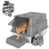 PawHut Katzenklo XXL Edelstahl Katzentoilette 130L mit 180° Produktbild-Vorschau 1