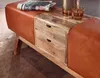 FineBuy Turnbock Lavice hnědá se zásuvkami 120x56x30 cm Náhled obrázku produktu 4