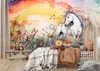 Muralo Selbstklebende Fototapete für Kinder EINHORN Blumen Produktbild-Vorschau 6