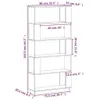 Bücherregal/Raumteiler Schwarz 80x25x163,5 cm Massivholz Produktbild-Vorschau 8
