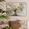 Leinwand Bilder 90x60 cm - Lebensbaum - Beige - Grau - Gold Produktbild-Vorschau 2
