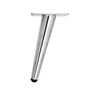 A single chrome furniture leg on a white background. Voir les images du produit
