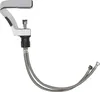 A chrome-finished faucet with flexible hoses attached, isolated on a white background. Podgląd zdjęcia produktu
