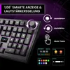 A close-up marketing image of a gaming keyboard with various features highlighted. Produktbild-Vorschau