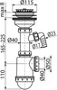 Alcadrain Spülbeckensiphon mit einem Edelstahlgitter DN 115 Produktbild-Vorschau 2