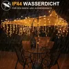 2 Stück 15M Eisregen Lichterkette Außen Innen Warmweiß Produktbild-Vorschau 5